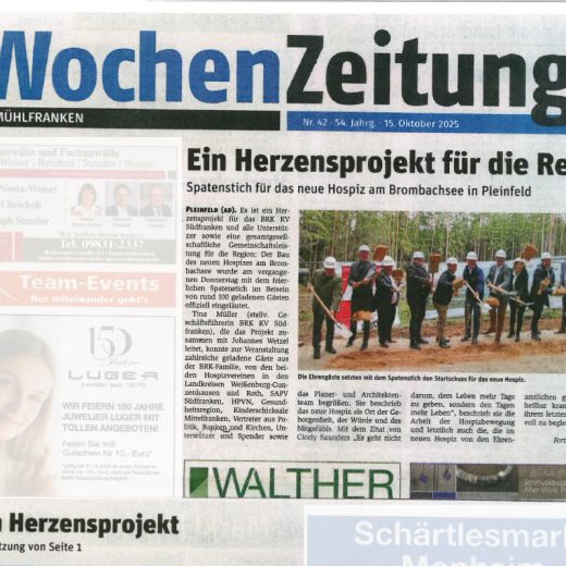 Wochenzeitung Artikel Spatenstich Hospiz Wochenzeitung Artikel Spatenstich Hospiz