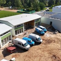 Kita Waldläufer Außenansicht Bauphase